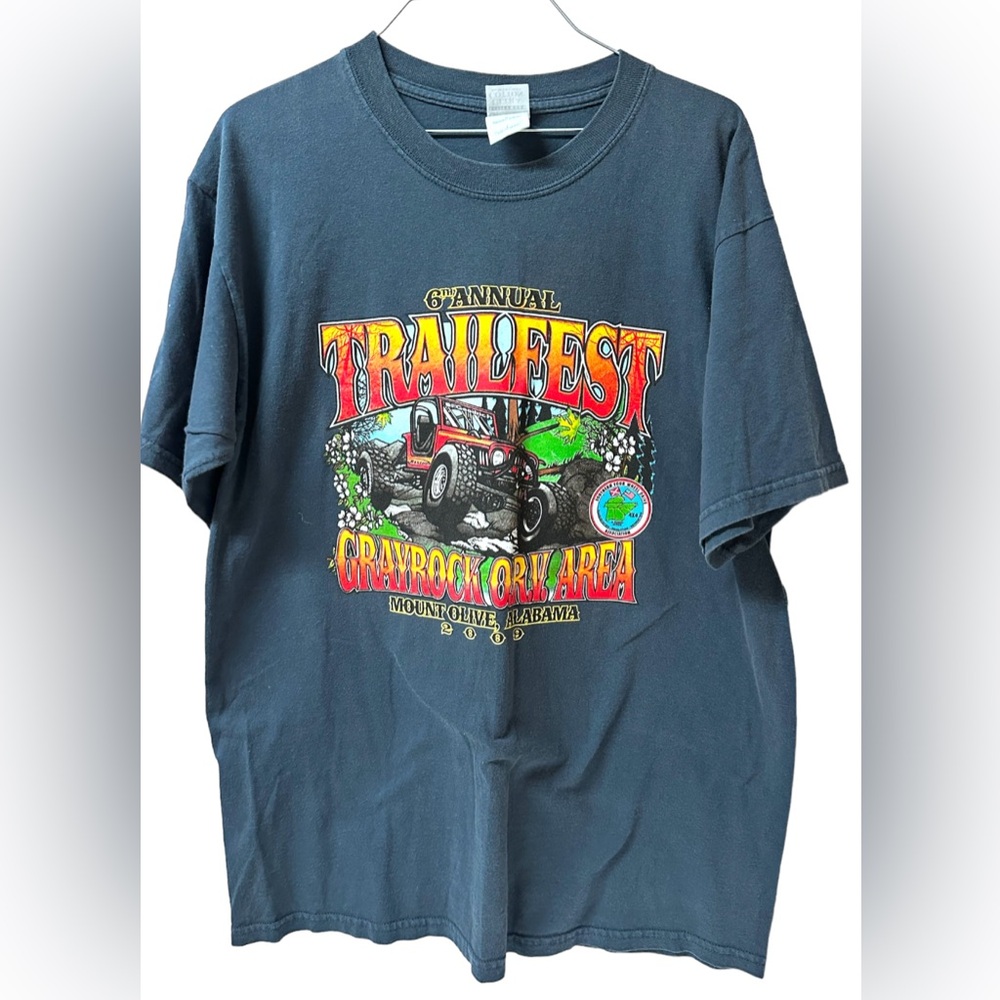 SFWDA‎ 6th annual Trailfest Tee shirt. Men’s size large grayish blue. (3053)